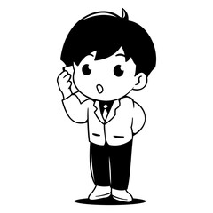 businessman calling illustration character