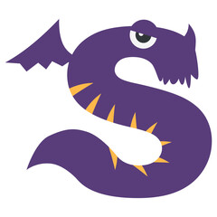 Kids Monster Letter S