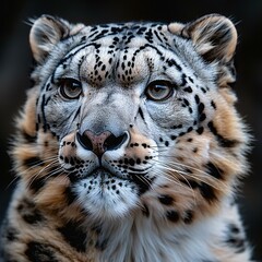 Portrait of a snow leopard (Panthera uncia)