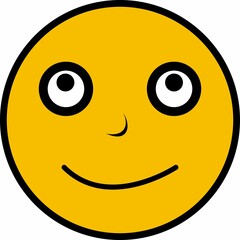 Fototapeta premium smiley face icon , smiley, smile, face, emoticon, icon, happy, cartoon, vector, symbol, yellow, emotion, illustration, expression, button, sad, joy, fun, funny, head, sign, happiness, design