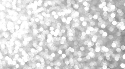 Bokeh Grey Background Light Glow Blur White Gray Dark Black Abstract Texture Silver Beauty Circle Glow Glitter Shine Bright Effect Overlay Glamour Backdrop Wallpaper Template Winter Season Decoration.