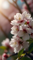 Obraz premium Beautiful cherry blossom wallpaper, Japanese cherry blossoms, Sakura flowers, Cherry blossom mobile wallpaper