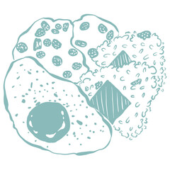 Elements illustration food color vegetable painting drawing art line rice cruise