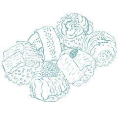 Elements illustration food color vegetable painting drawing art line rice cruise