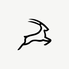 Modern Minimalist Gazelle Logo
