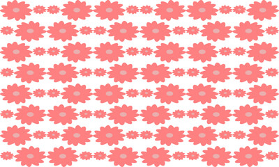 seamless pattern with pink flowers repeat strip chain style, replete image design for fabric printing, checkerboard