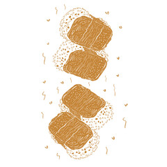 Elements illustration food color vegetable painting drawing art line rice cruise