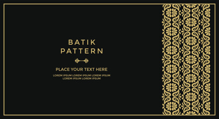 Luxury and elegant vector javanese batik pattern template
