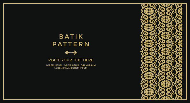 Luxury and elegant vector javanese batik pattern template