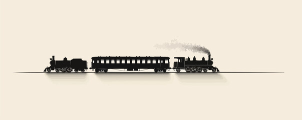 Train | Minimalist and Simple Silhouette - Vector illustration