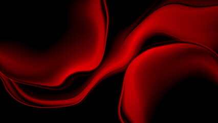 Red smooth blurred waves abstract elegant background - 791389893