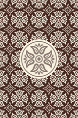 Luxury and elegant vector javanese batik pattern template
