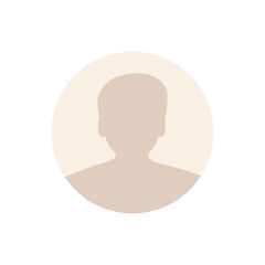 Vector flat illustration. Stylish pastel profile of a man. Avatar, user profile, person icon, silhouette, profile picture. Suitable for social media profiles, icons, screensavers and as a template.