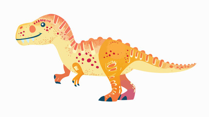 Cute colored dinosaur T Rex doodle. Vector illustration