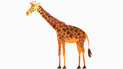Cute striped giraffe Hand drawn style vector design illustration