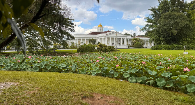 Bogor, West Java, Indonesia, 21 April 2024, Bogor presidential palace, also known as the Istana Bogor