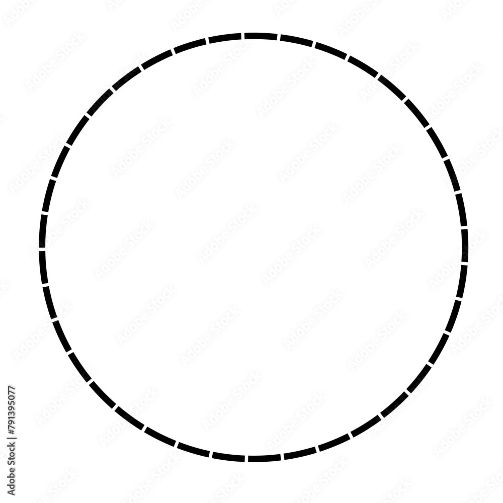 Poster realistic geometric circle frame on the transparent background png file, black round line element fr