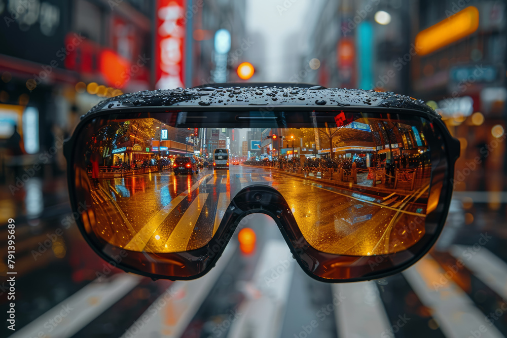 Poster augmented reality overlays superimposing digital information onto the physical world, enhancing user