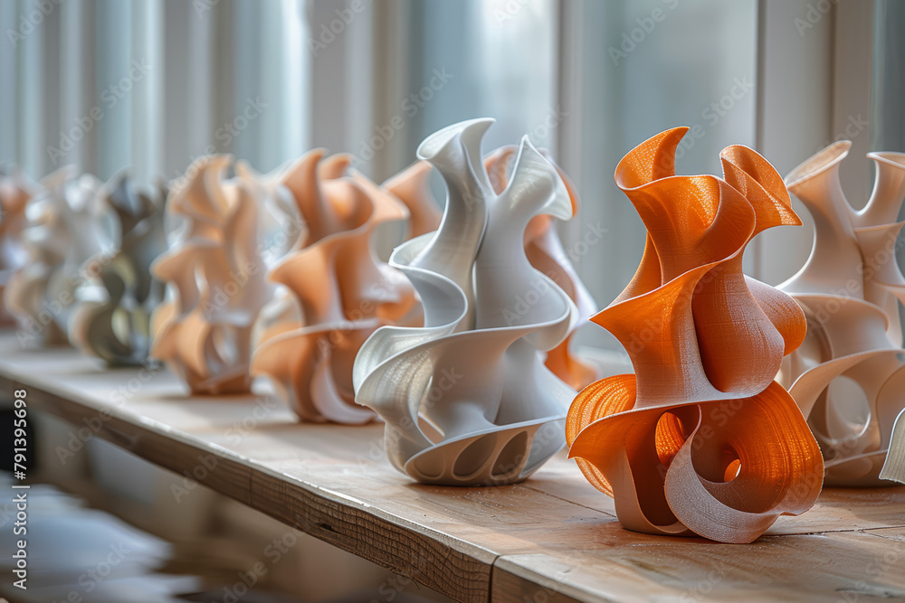 Poster physical prototypes of product designs, crafted with 3d printing technology to test form, fit, and f