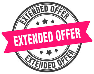 extended offer stamp. extended offer label on transparent background. round sign