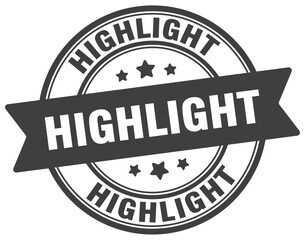 Obraz premium highlight stamp. highlight label on transparent background. round sign