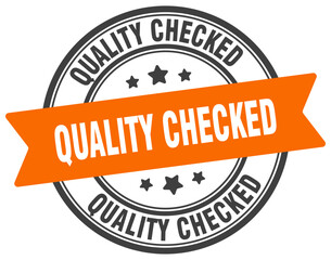 Fototapeta premium quality checked stamp. quality checked label on transparent background. round sign