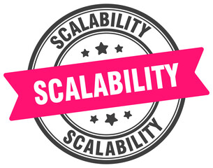 scalability stamp. scalability label on transparent background. round sign