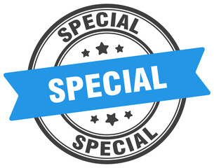 special stamp. special label on transparent background. round sign