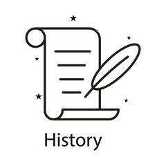 History Vector Icon Design.