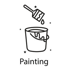 Painting Vector Icon Design