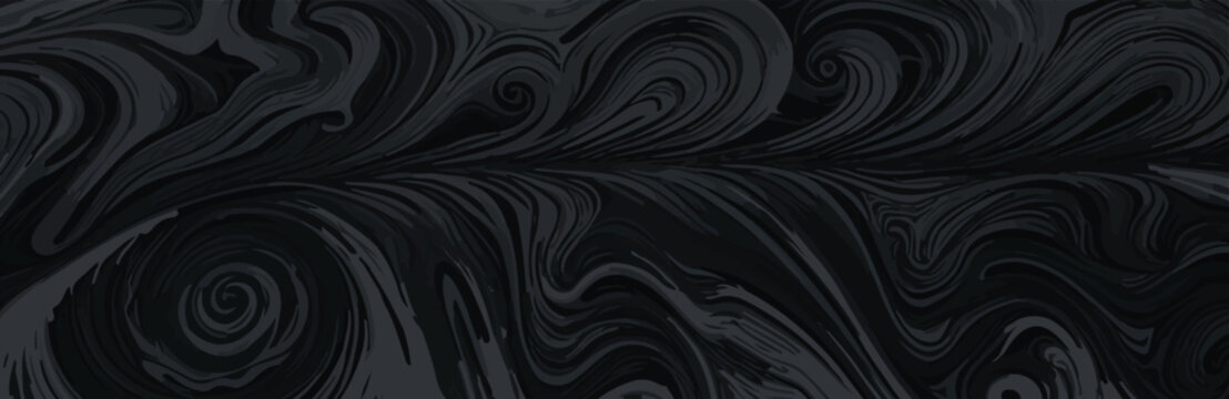 Damascus steel texture, abstract pattern, dark vector