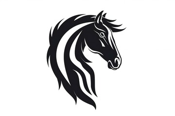 Naklejka na ściany i meble Horse head, Vector illustration on a white background, Design element