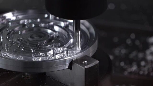 Cnc machine lathe industry. Metalworking with a computer-controlled milling machine