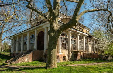 Old historical building in Odessa Botanical Garden in Ukraine
