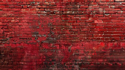 Texture and background of a red brick wall