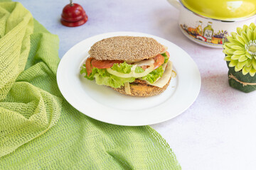 sandwich on a plate