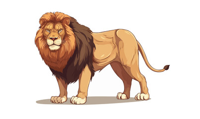 Obraz premium lion isolated vector style on isolated background illustration