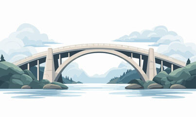 bridge vector flat minimalistic asset isolated vector style illustratio