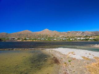 Ancient saltern in the coast (Elounda, Crete, Greece)