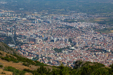 View of Manisa province from Spil Mountain