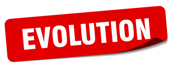 evolution sticker. evolution label