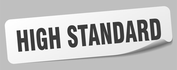 high standard sticker. high standard label