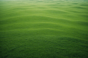 Green grassland seen from a top perspective
