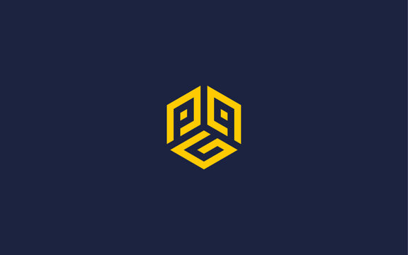 letter ppg with hexagon logo icon design vector design template inspiration