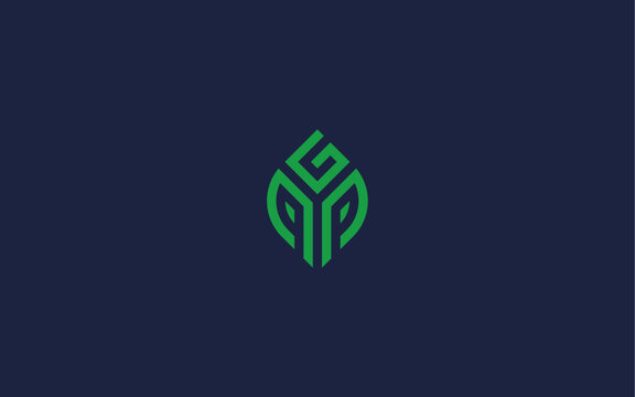 ppg letters with leaves logo icon design vector design template inspiration