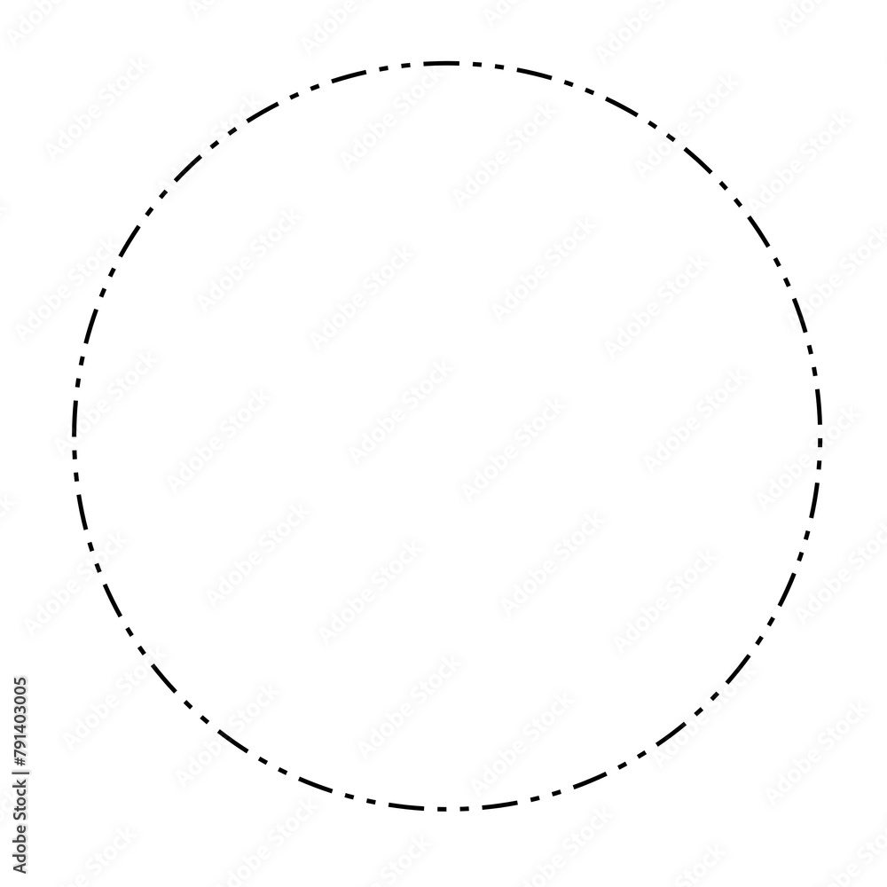 Poster realistic geometric circle frame on the transparent background png file, black round line element fr