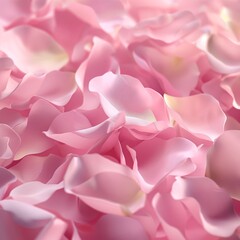 Fototapeta premium Abstract 3D image of pink rose petals sprinkled in a beautiful order