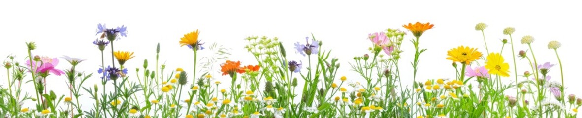 Beautiful Collection of Pressed Flowers and Plants. An array of various pressed flowers and plants in bright, vivid colors, perfectly suitable for art projects, decoration, or botanical studies.