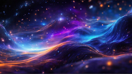 Colorful abstract space background, colorful universe background