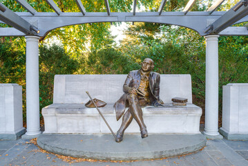 George Mason Memorial, author of the Virginia Declaration of Rights in West Potomac Park within Washington, D.C.